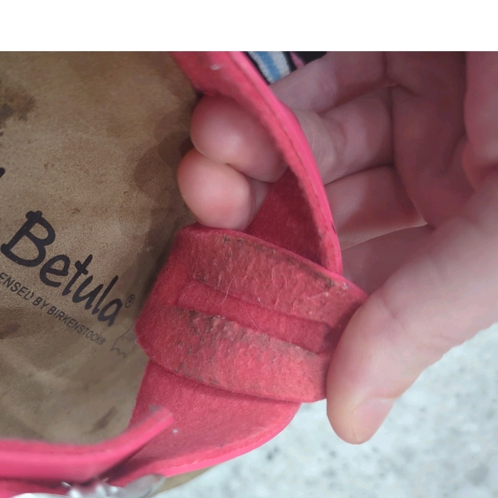 Women's Pink Betula By Birkenstock 40 U.S.9 Thong Flipflop Sandals Resort Summer - Picture 13 of 14